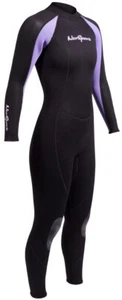 NeoSport 3:2 mm Women’s Neoprene Backzip Jumpsuits Back Purple Zip - ALL SIZES - Picture 1 of 6