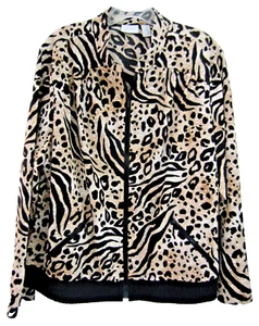 Chico's Zenergy 2 Animal Print Jacket Polyester Spandex - Picture 1 of 7