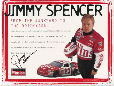 Foto firmada por Jimmy Spencer de 8,5 x 11 pulgadas piloto de carreras NASCAR Foto 1 de 2