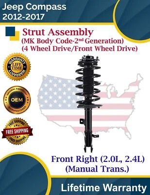 Nuevo puntal delantero derecho OE para Jeep Compass 2012-2017 4x4/2x4 garantía de por vida Foto 1 de 4