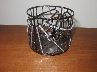 Bath Body Works Spider Web Candle Holder BLING Jewel Large 3 Wick  - Image 1 of 4