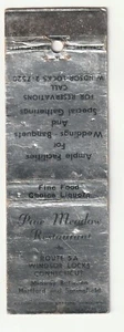 MATCHBOOK COVER - PINE MEADOWS RESTAURANT - WINDSOR LOCKS CONNECTICUT - Picture 1 of 3