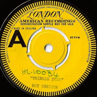 ROY ORBISON Twinkle Toes UK 7" UNIQUE PROMO London HL 10034 VG+ 1966 - Image 1 of 2