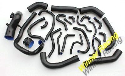 适用于丰田 Supra MK3 MA70 7M-GE/7M-GTE 1986-1992 硅胶软管 26PCS 黑色 — 第 1/4 张图片