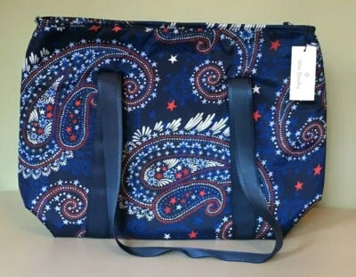 Bolso de Mano Vera Bradley Grande Aislado Fuegos Artificiales Paisley ~ Nuevo con Etiquetas Foto 1 de 3
