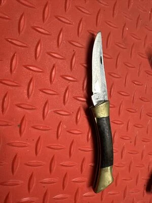 Vintage 1980s Browning USA Large 5" Wood Handle Lockback Folding Pocket Knife - Image 1 of 4