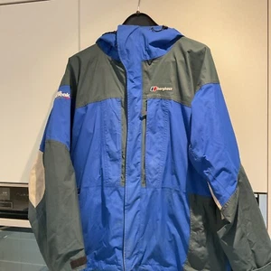 Mens Berghaus Mera Peak Hooded jacket/ Coat Size Medium In Blue - Picture 1 of 10