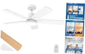 Ceiling Fan With Light 42-Inch, Remote Control Reversible DC Motors, 3CCT - Picture 1 of 7
