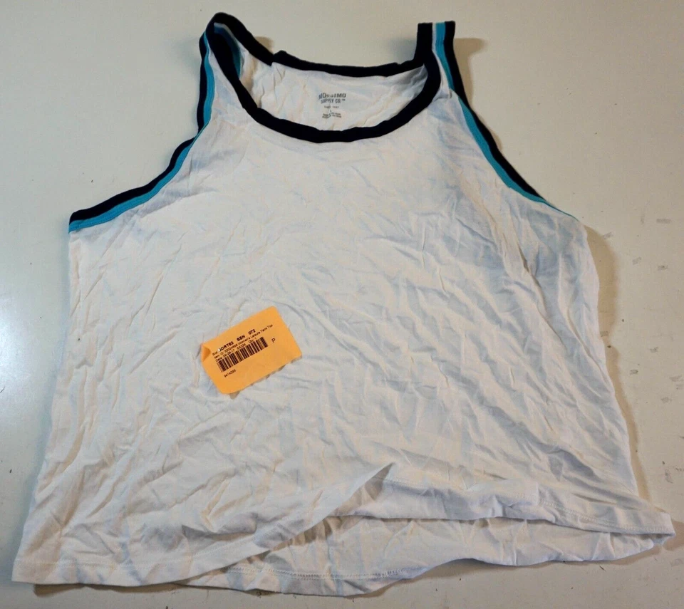 MOSSIMO NIÑOS SIN MANGAS OCIO CAMISETA SIN MANGAS GRANDE BLANCA NUEVA CON ETIQUETAS!!! VER ANUNCIO Foto 1 de 3