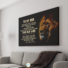 Father and Son Lion Poster Birthday Gift for Son I Believe in You Print WallArt 