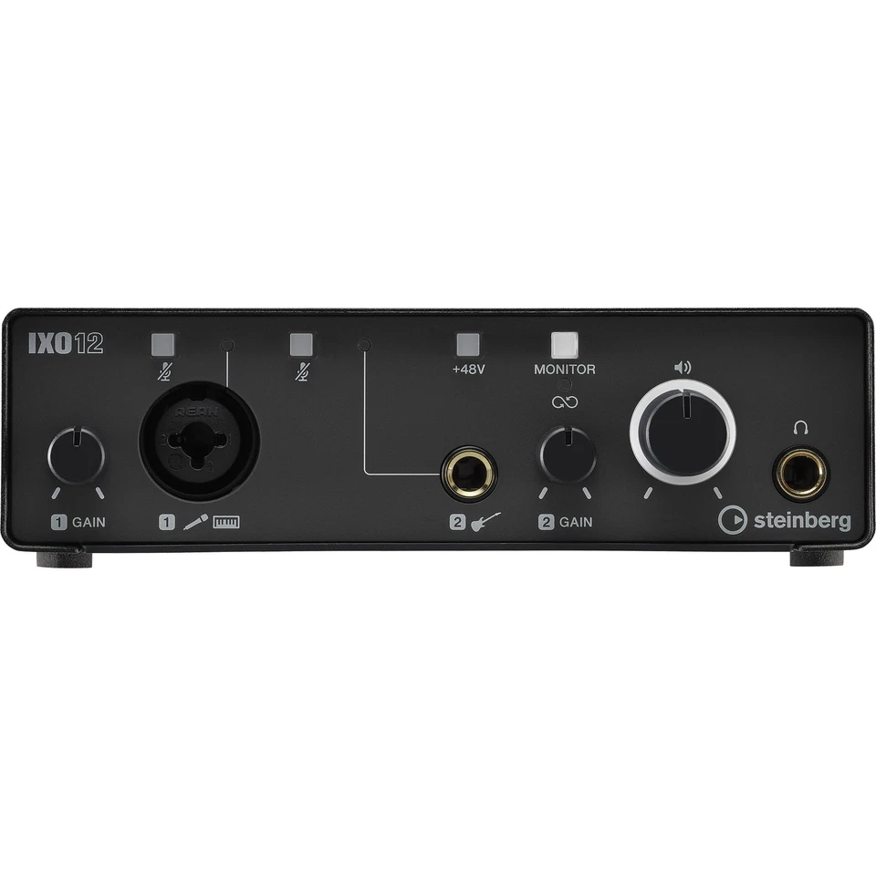 Steinberg IXO12 2-In/2-Out USB2.0 Type C Audio Interface with One Preamp - Black