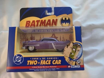 Batman corgi Die-Cast Two-Face Car 1950  1:43 ScaleDC Comics 2005! New! - Image 1 of 4