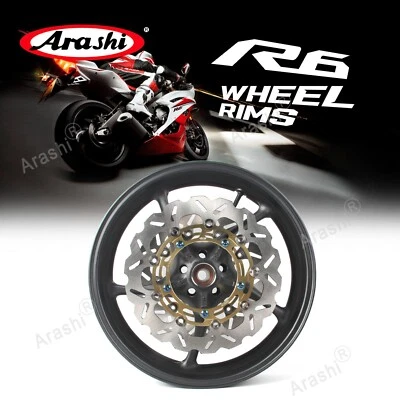 Llanta delantera + rotor de disco de freno para Yamaha YZF R6 2016 2015 2014 2013 2012 2011 Foto 1 de 4