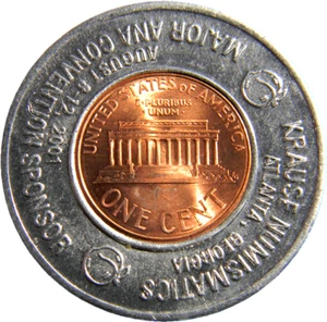 Atlanta Georgia , Krause Numismatics 2000-D Encased Cent Token (04233) - Picture 1 of 3