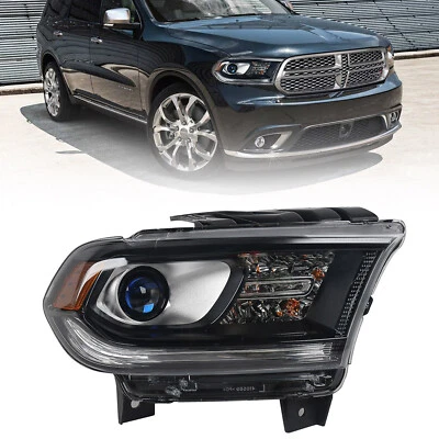 For 2014-2020 Dodge Durango Black Trim Halogen Headlight w/o LED DRL Passenger Foto 1 de 4