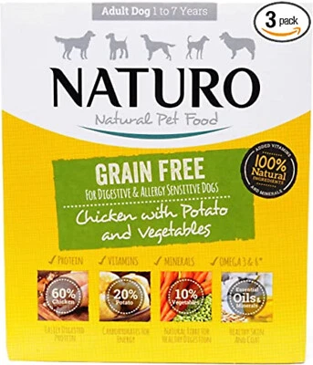 Naturo Wet Dog Food (Adult) - Chicken and Potato 400g For Sensitive Dogs - Image 1 of 3