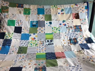 Handmade Patchwork Memory/ keepsake Quilt - Image 1 of 4