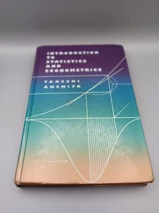 INTRODUCTION TO STATISTICS AND ECONOMETRICS By Takeshi Amemiya GOOD HC - Picture 1 of 16