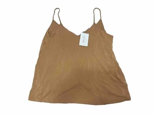 Double Zero Tank Top Womens Size Large Beige Knit Relaxed Casual Boho Strappy - Picture 1 of 4