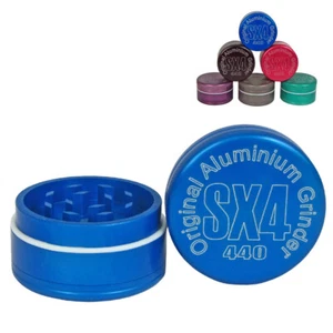 44mm 3 Part Pieces Aluminium Dry Herb Grinder SX4 High Quality UK - Picture 1 of 11
