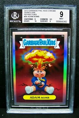 GARBAGE PAIL KIDS 2013 Chrome 1st Series #8a ADAM Bomb REFRACTOR -psa BGS 9 MINT - Image 1 of 2