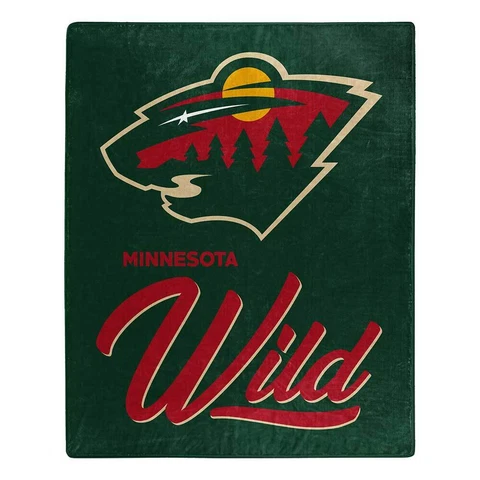 Minnesota Wild NHL 50" x 60" Signature Raschel Throw Blanket Cover