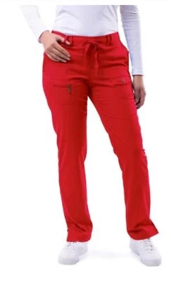 Pantalones Exfoliantes Adar Pro Nuevos con Etiquetas Sellados Rojo Manzana Calce a Medida Para Mujer Medianos 6 Bolsillos Foto 1 de 4