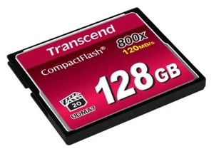 128GB Transcend 800X CompactFlash Memory Card 120MB/sec - Picture 1 of 4
