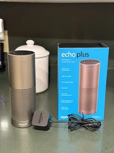 Amazon Echo Plus With Built-In Wi-Fi Smart Home Hub Silver ￼ - Picture 1 of 13