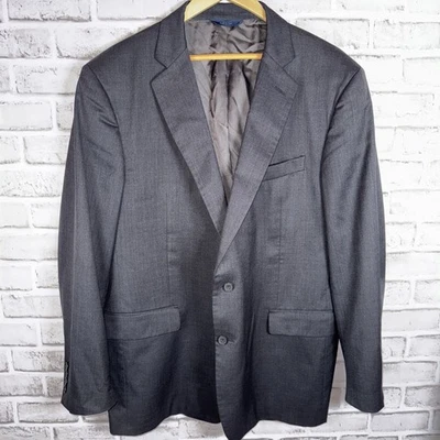 Куртка блейзер Brooks Brothers 1818 Madison 46R однотонная серая Estrato Trabaldo - Изображение 1 из 4