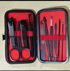 Nail Clipper Grooming Set,10-Piece Manicure Set, Nail Care Kit with Travel Case - Picture 1 of 3