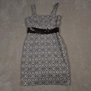 Rafaella Kleid braun/creme gemustert Gürtel ärmellos Damen Petite 8 - Bild 1 von 19