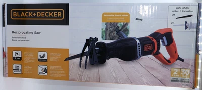 7 Amp Electric Reciprocating Saw w/ Removable Branch Holder Black + Decker New - Image 1 of 4