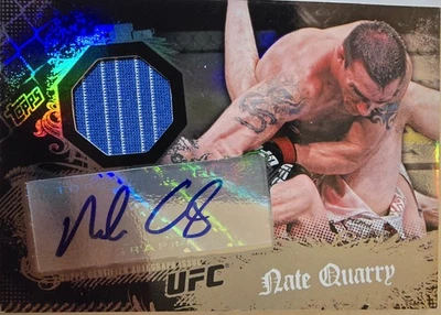 Rare UFC Auto Relic Nate Quarry 2010 Topps Main Event Card Signed  - Image 1 of 2
