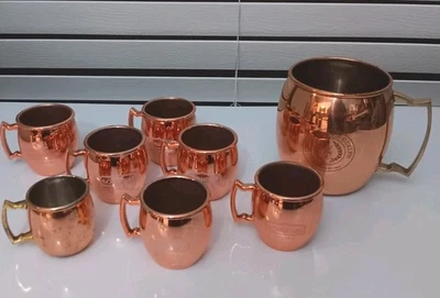 8 铜莫斯科骡子迷你黄铜手柄马克杯 ODI 批量 MUGS Guelph Sobieski 伏特加  — 第 1/4 张图片