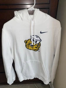 Michigan Wolverines Sweatshirt Mens Medium White Blue NCAA Football Nike Sweater - Picture 1 of 3