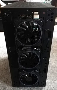 Dual Chamber ATX Gaming PC Case 4 aRGB fans, light bar USB Black ,Glass Modding - Picture 1 of 12