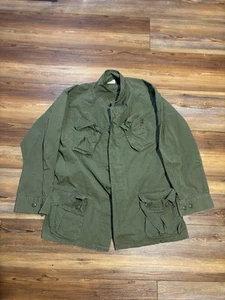 US Army 60s Jungle Fatigue Military Jacket Large Long Gebraucht - Bild 1 von 6