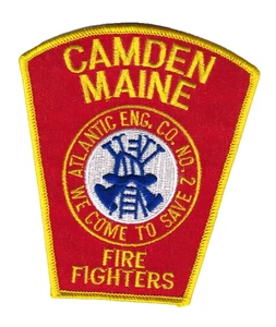 Camden ME Maine Atlantic Engine Company 2 Bomberos Departamento de Bomberos parche - ¡NUEVO! - Imagen 1 de 1