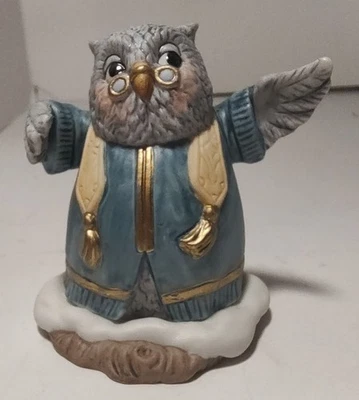 Vintage 1993 Fitz and Floyd Holiday Hamlet "The Parson" Owl Figurine - Image 1 of 4