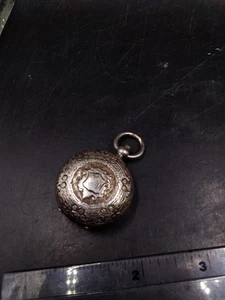 Vintage/Antique Silver plated Sovereign Holder (No Inners) Ideal Watch Fob - Picture 1 of 6