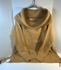 Easel Women?S Golden Cowl Neck Sweater W/ Lace Up Detail Size Medium