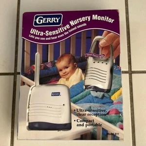 Gerry Ultra Sensitive Baby Nursery Monitor Model 611 Battery Backup 2 Channels - Picture 1 of 3
