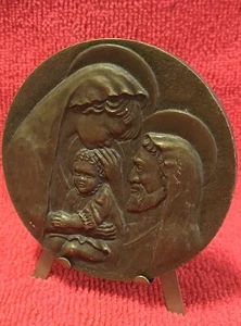 Schöne seltene Broze Medaille, religiöse Medaille, Christus Familie... - Bild 1 von 2