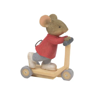 Enesco Tails with Heart Playground Fun Scooter Speed Mouse Figurine 2.4 Inch - Image 1 of 2