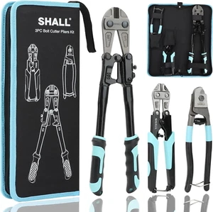 3-Piece Bolt Cutters, 14" Heavy Duty Bolt Cutter, 8" Mini Bolt Cutter, 8" Wire R - Picture 1 of 12