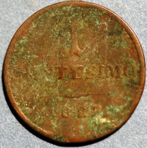 Italy 1 Centesimo 1822 Francis I C# 1 - Picture 1 of 2