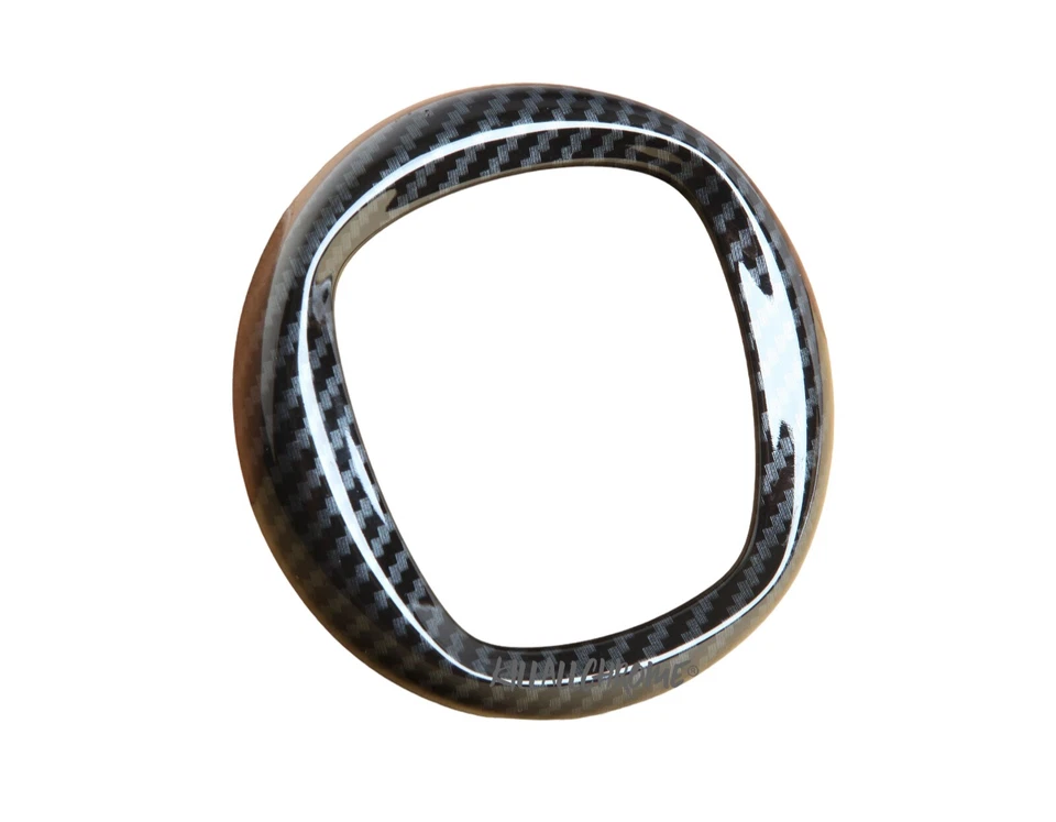 FITS FIAT 500 NEW CARBON EFFECT BADGE COVER FRAME POP SPORT LOUNGE 2007-2015 - Image 1 of 1