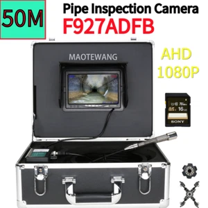 Cámara de video DVR industrial de inspección de tuberías de drenaje de alcantarillado LCD de 7" 12 LED - Imagen 1 de 13