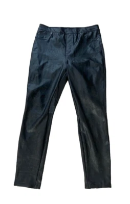 Pantalones ajustados al tobillo de cuero SPANX para mujer L negros tiro alto moldeadores Foto 1 de 4